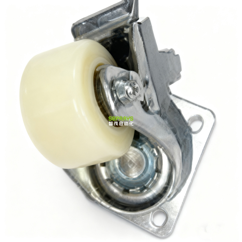 2英寸中型尼龙平底轮带剎车